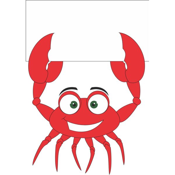 Crab Cartoon Sign 2 Thumbnail