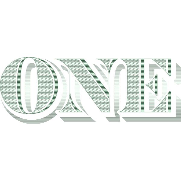 One Dollar Bill Text 1 Thumbnail