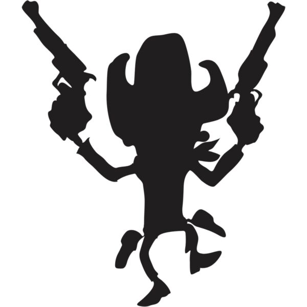 Cartoon Cowboy Silhouette 8 Thumbnail